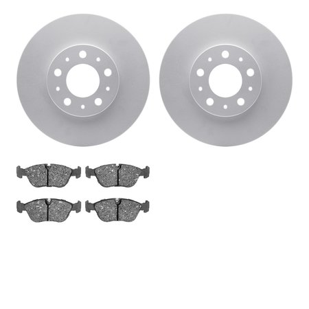 DYNAMIC FRICTION CO 4502-27056, Geospec Rotors with 5000 Advanced Brake Pads, Silver 4502-27056